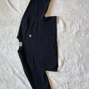 Cropped champion pullover sweatshirt hoodie black!